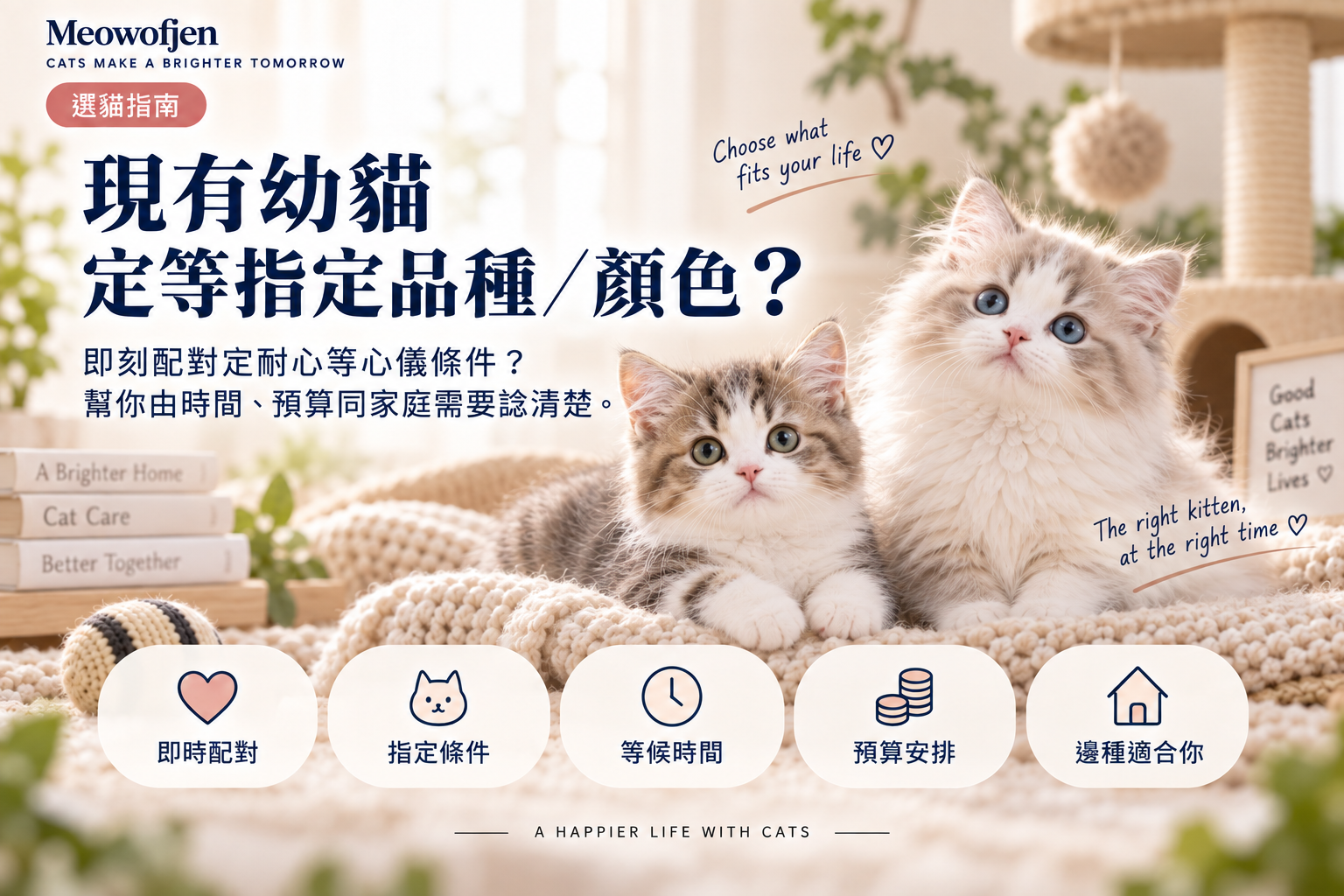 現有幼貓定等指定配對？香港買貓完整決策表｜Meowofjen 養貓學院