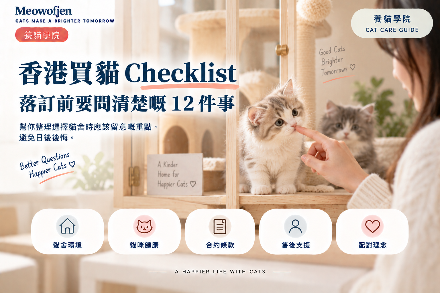 香港買貓 Checklist｜落訂前要問清楚嘅 12 件事｜Meowofjen 養貓學院